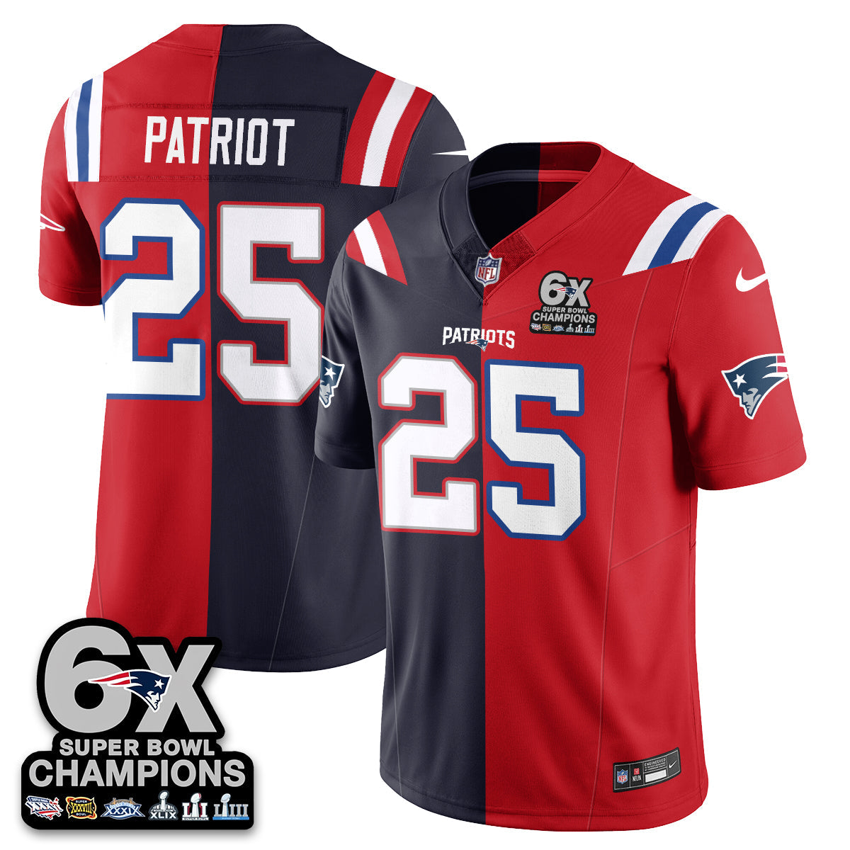 Navy Red - #25 Patriot - 25