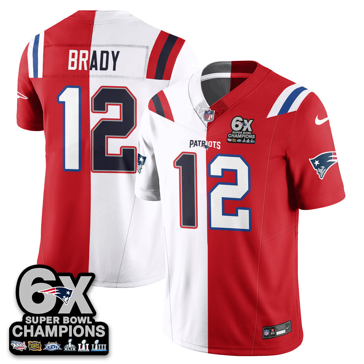 Red White - Tom Brady - 12