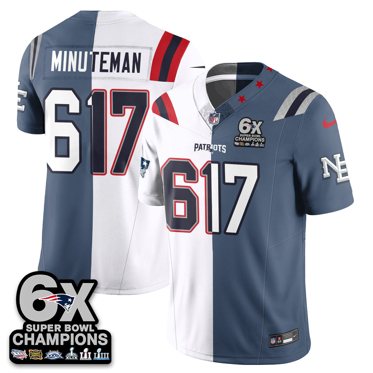Blue White - Minuteman - 617