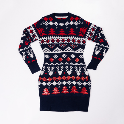 Christmas knitted short dress