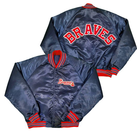 Braves Throwback Satin Bomber – (Pre order Ships in 2-4 weeks)