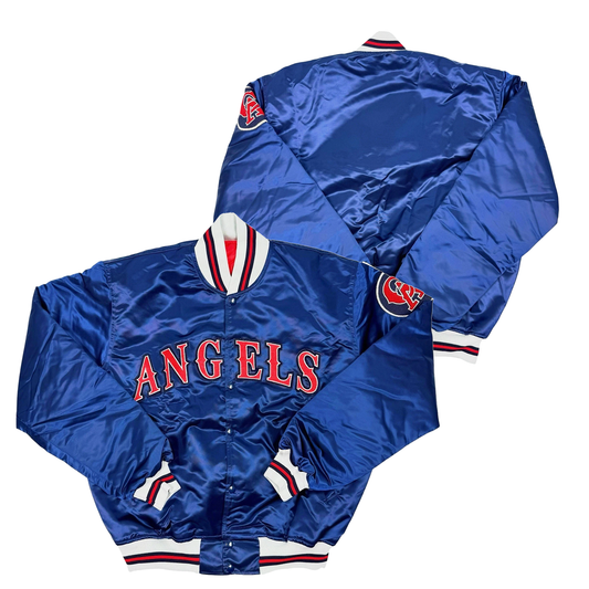 Angels Throwback Satin Bomber – (Pre order Ships in 2-4 weeks)