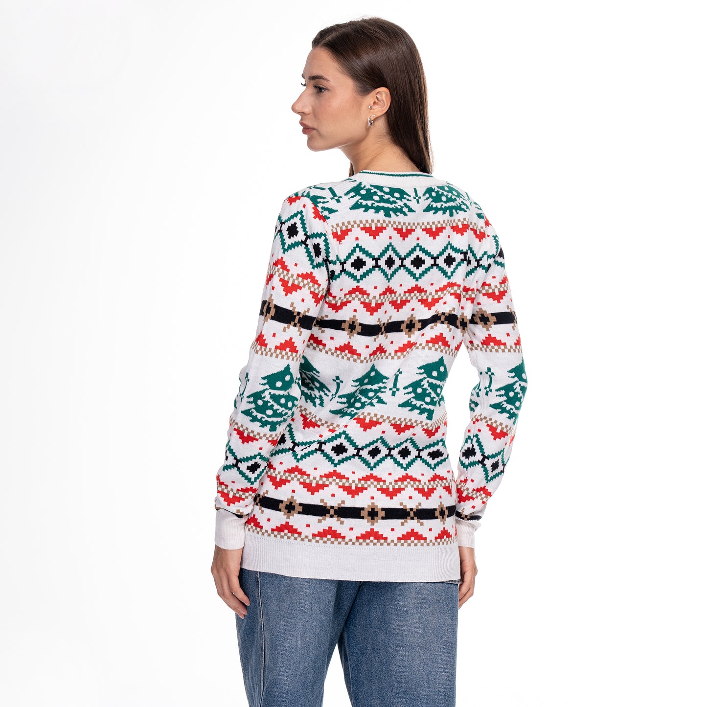Knitted Button up Christmas Sweater