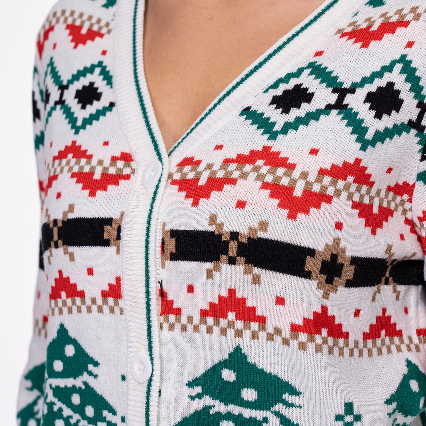 Knitted Button up Christmas Sweater