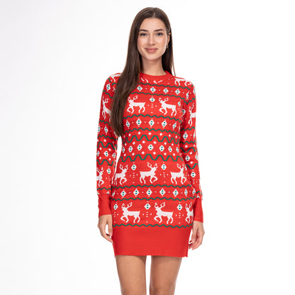 Christmas knitted short dress