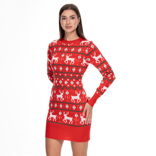 Christmas knitted short dress