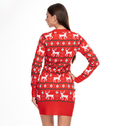 Christmas knitted short dress