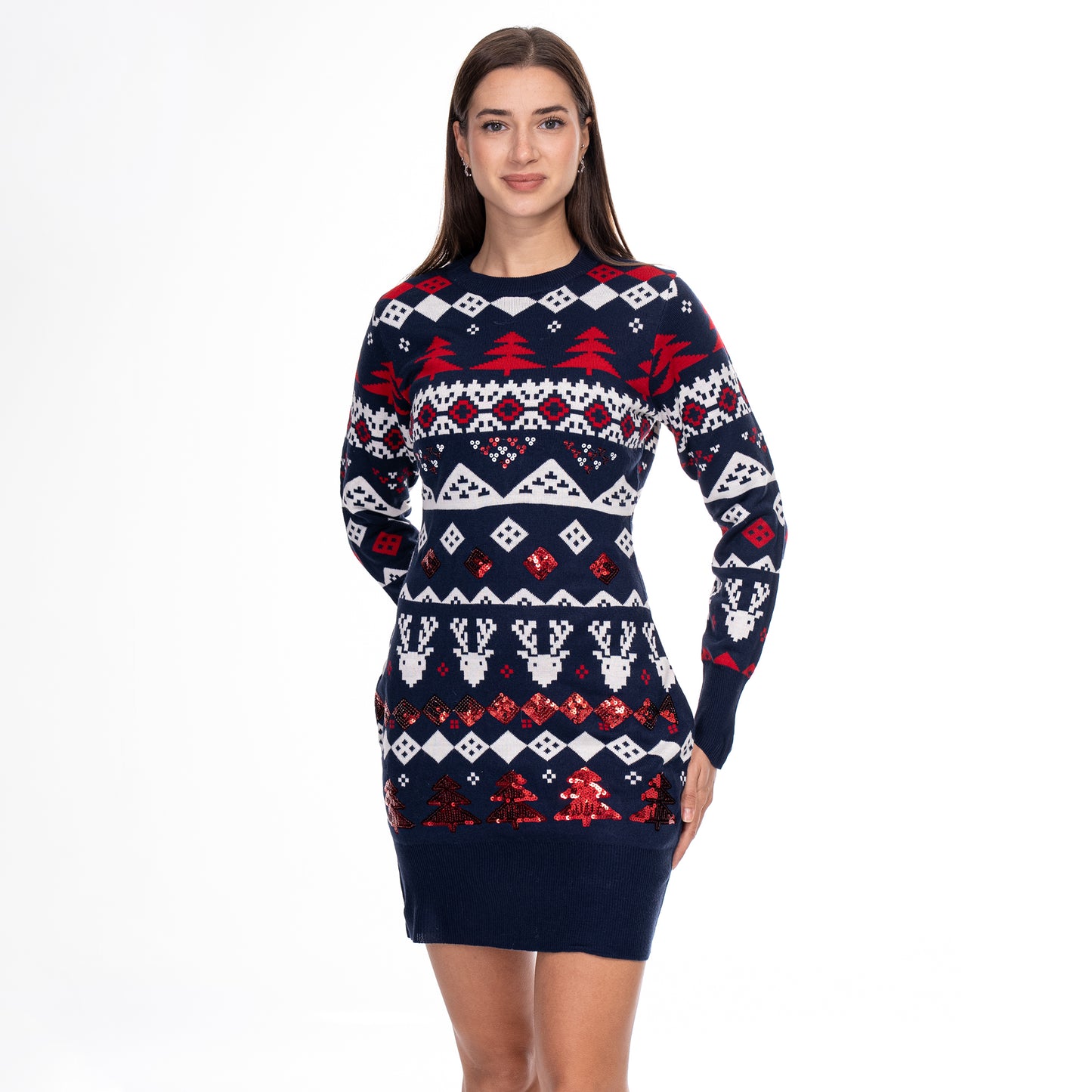 Christmas knitted short dress