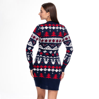 Christmas knitted short dress