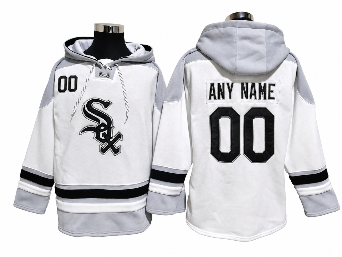 White / Black Hoodie Custom