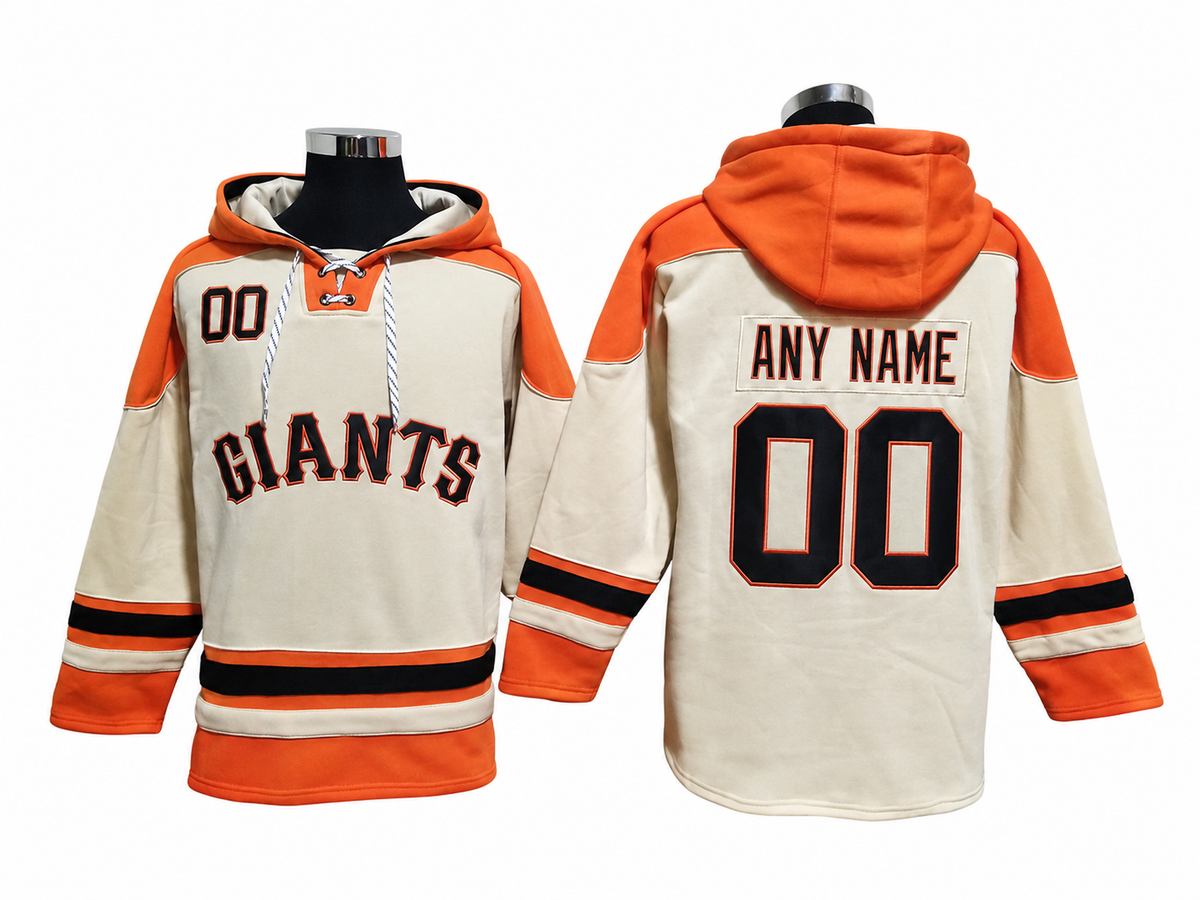 White / Orange Hoodie Custom