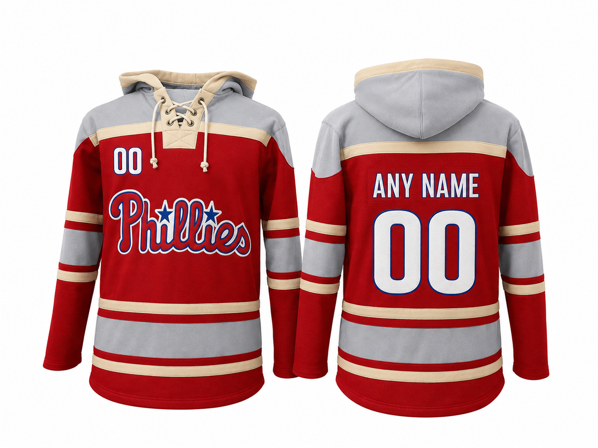 Red / Gray / Cream Hoodie Custom