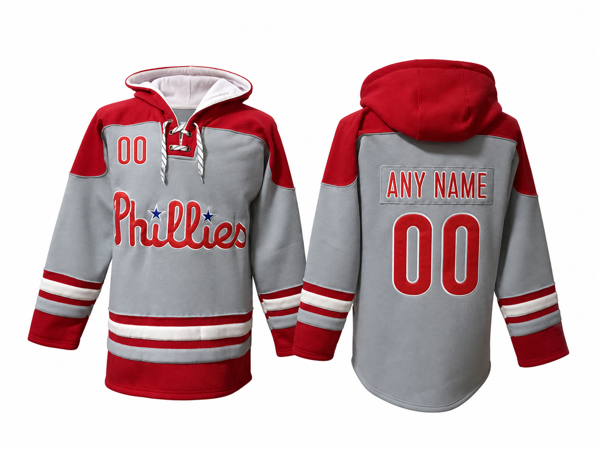 Gray / Red / White Hoodie Custom