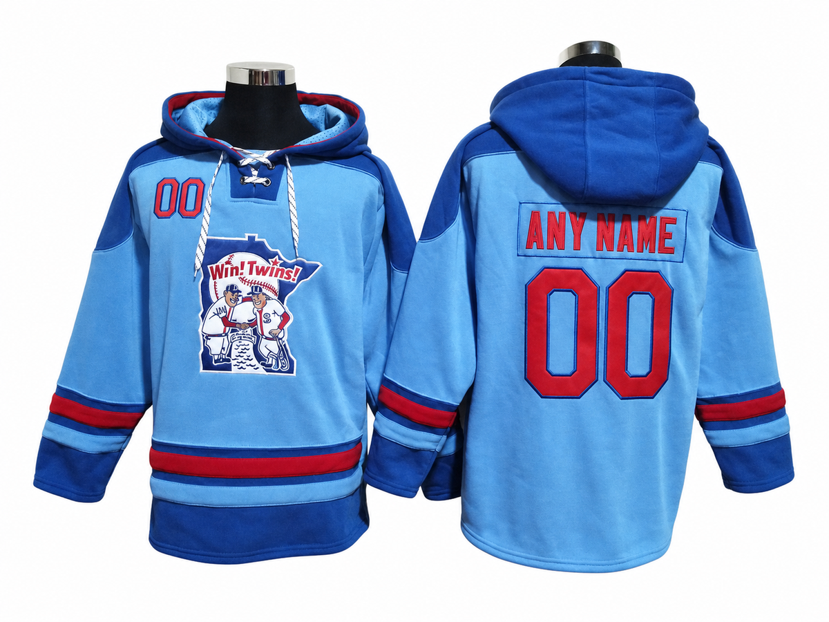 Light Blue / Red Hoodie Custom
