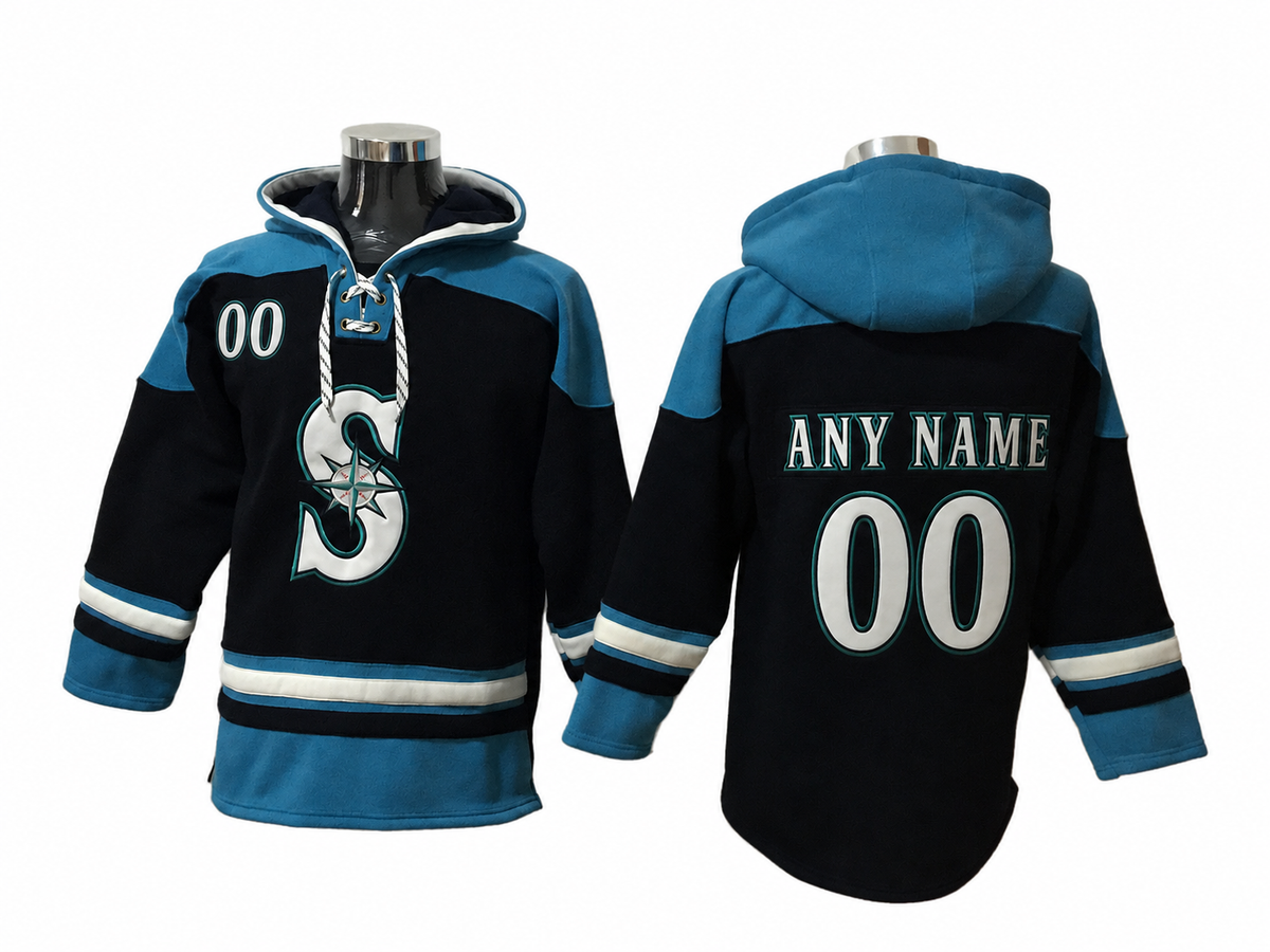 Black / Teal Hoodie Custom