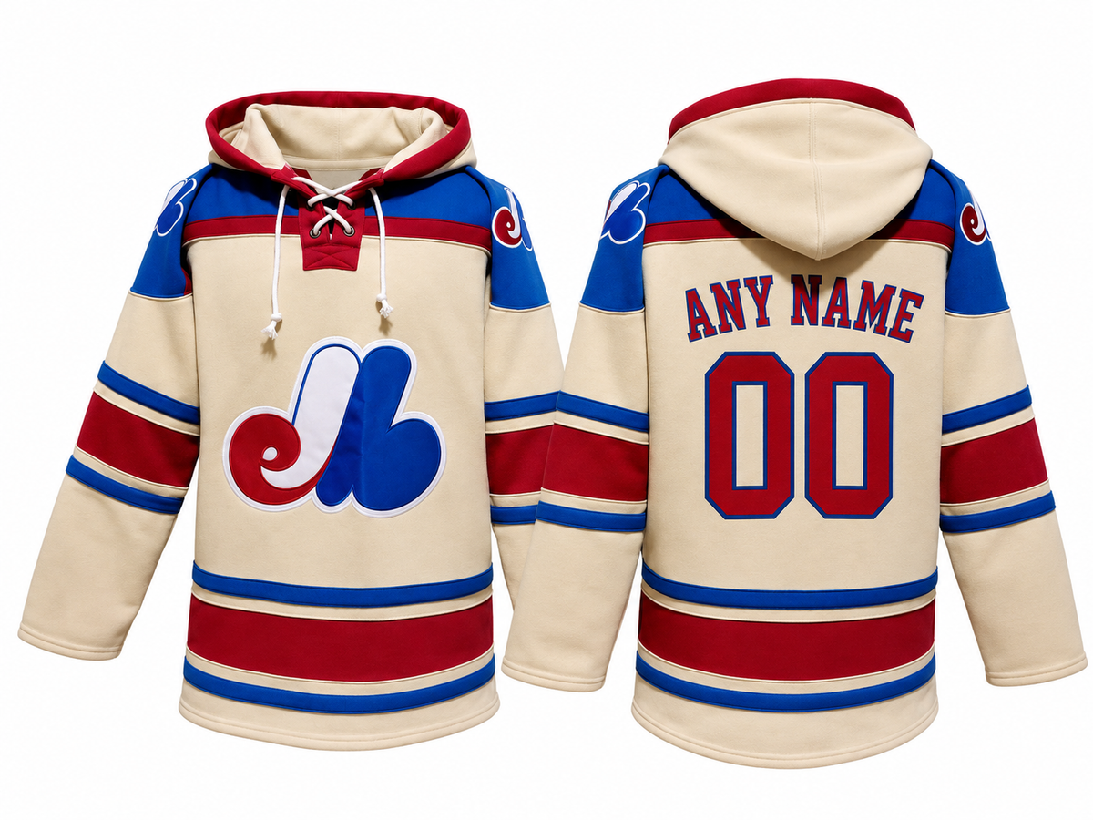Cream / Red / Blue Hoodie Custom