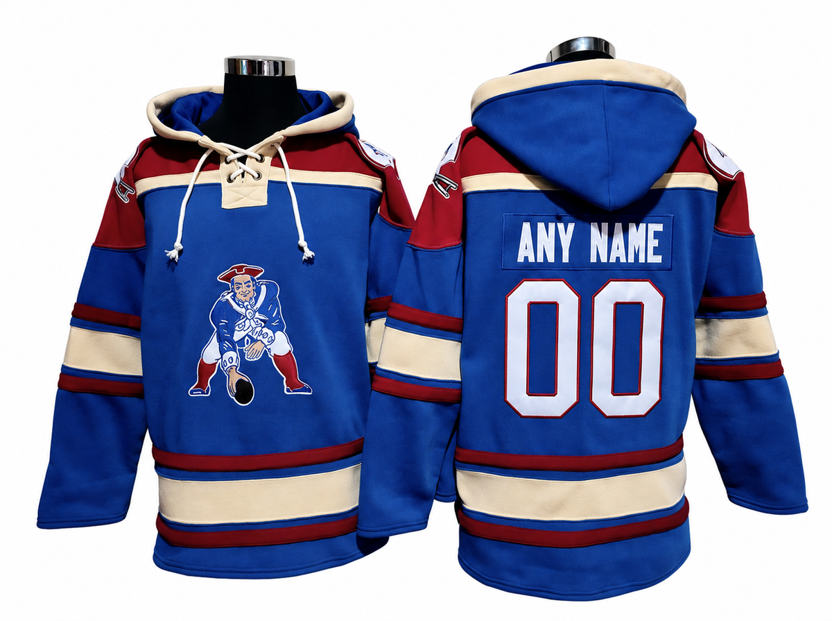 Royal Blue/Burgundy/Cream Hoodie Custom