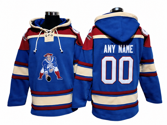 Royal Blue/Burgundy/Cream Hoodie Custom