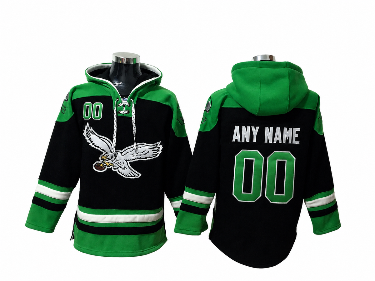 Bright Green/Black/White Hoodie Custom