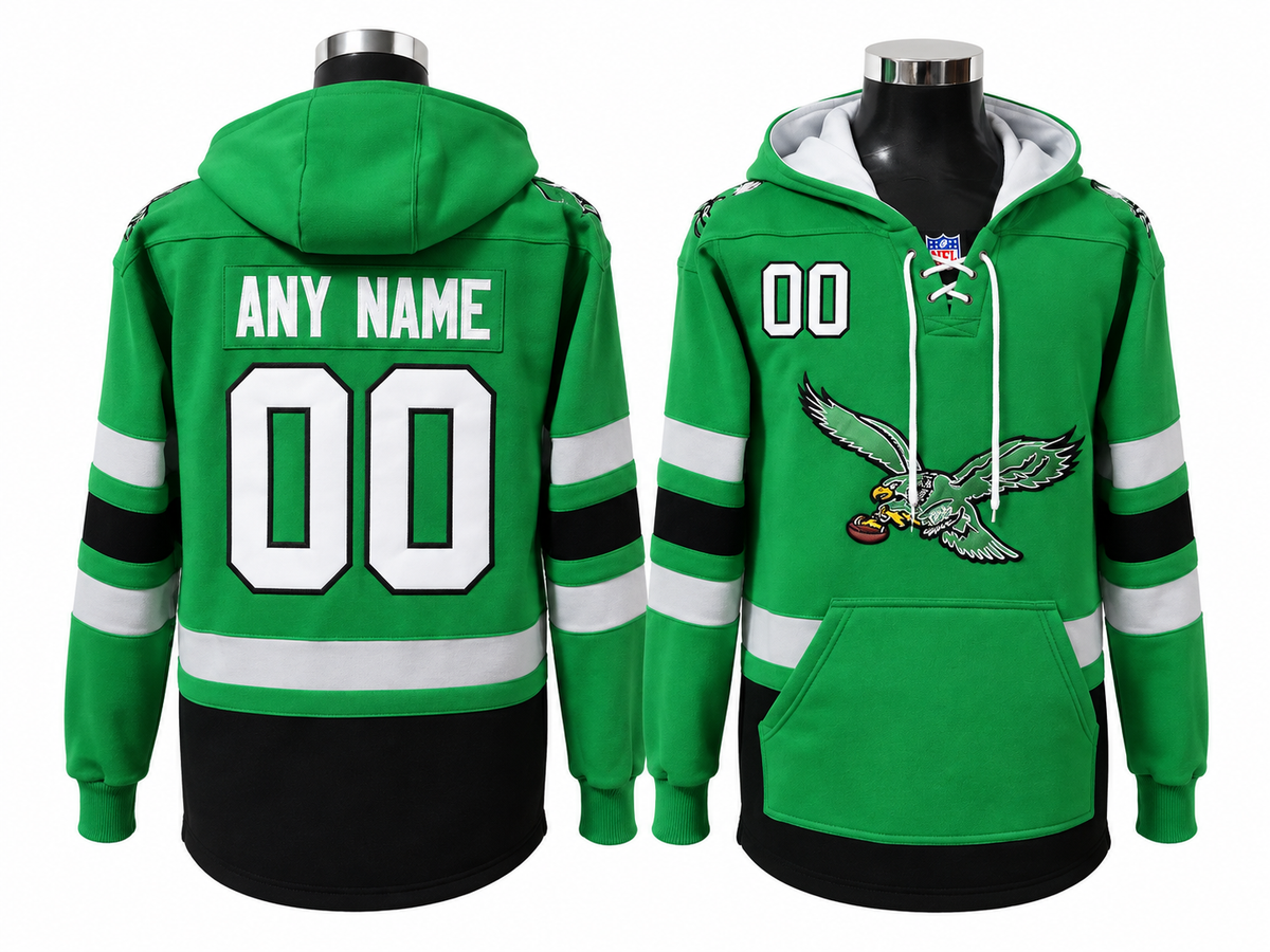 Bright Green/Black/White Hoodie Custom