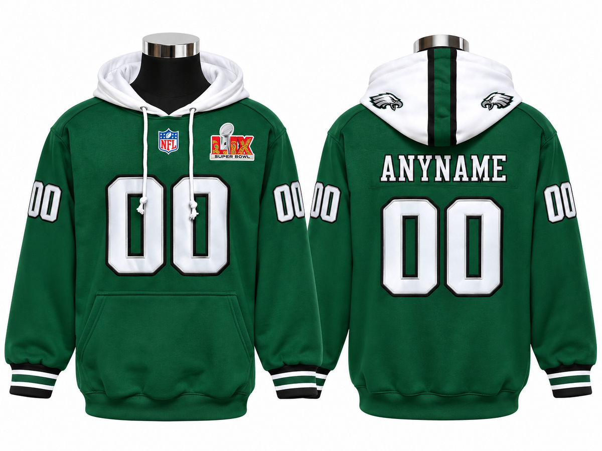 Dark Green/Black/White Hoodie Custom