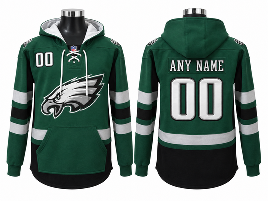 Bright Green/Black/White Hoodie Custom