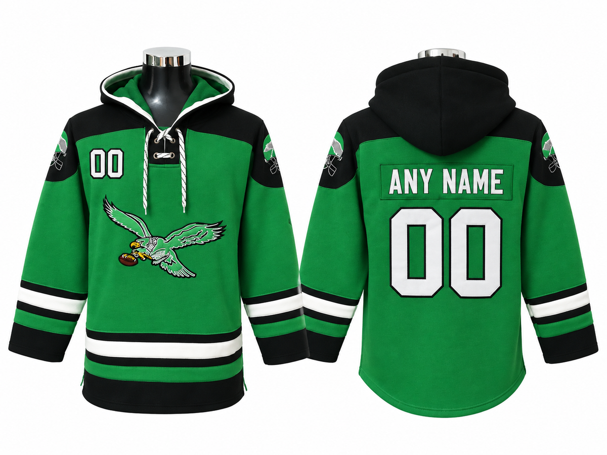 Bright Green/Black/White Hoodie Custom