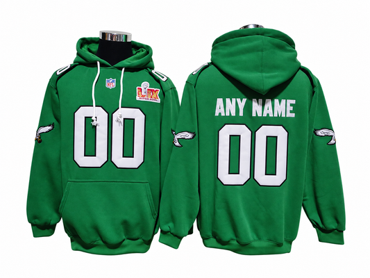 Bright Green/Black/White Hoodie Custom