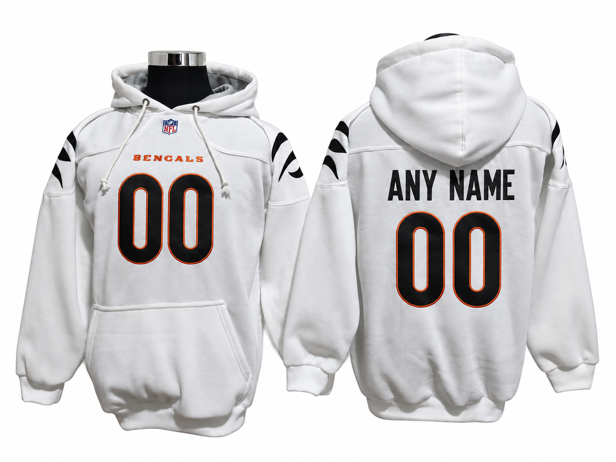 White/Black/Orange Hoodie Custom