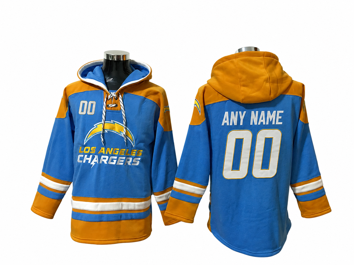 Powder Blue/Gold/White Hoodie Custom