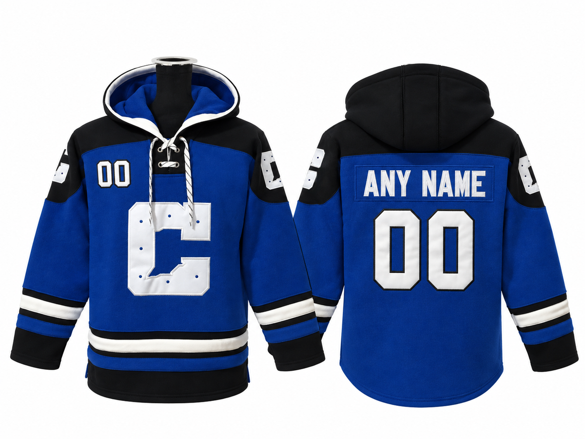 Royal Blue/Black/White Hoodie Custom