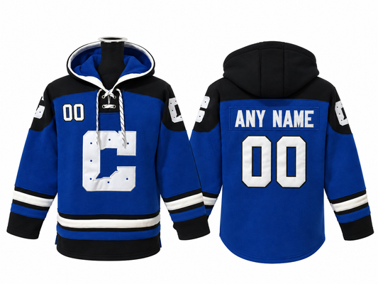 Royal Blue/Black/White Hoodie Custom