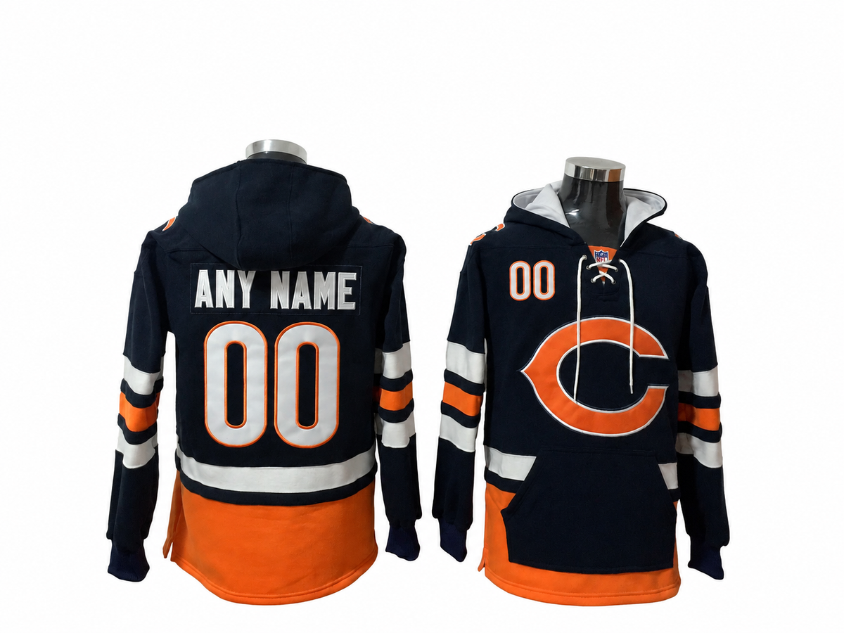 Navy/Orange/White Hoodie Custom