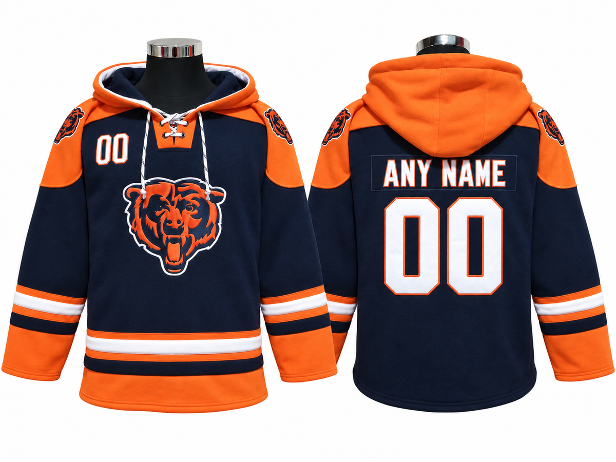 Navy/Orange/White Hoodie Custom