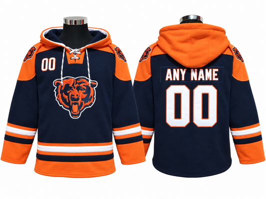 Navy/Orange/White Hoodie Custom