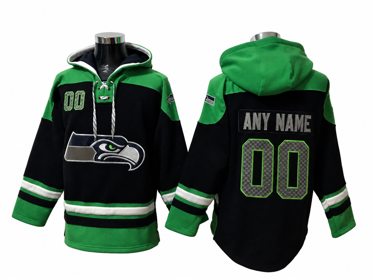Black/Green/White Hoodie Custom