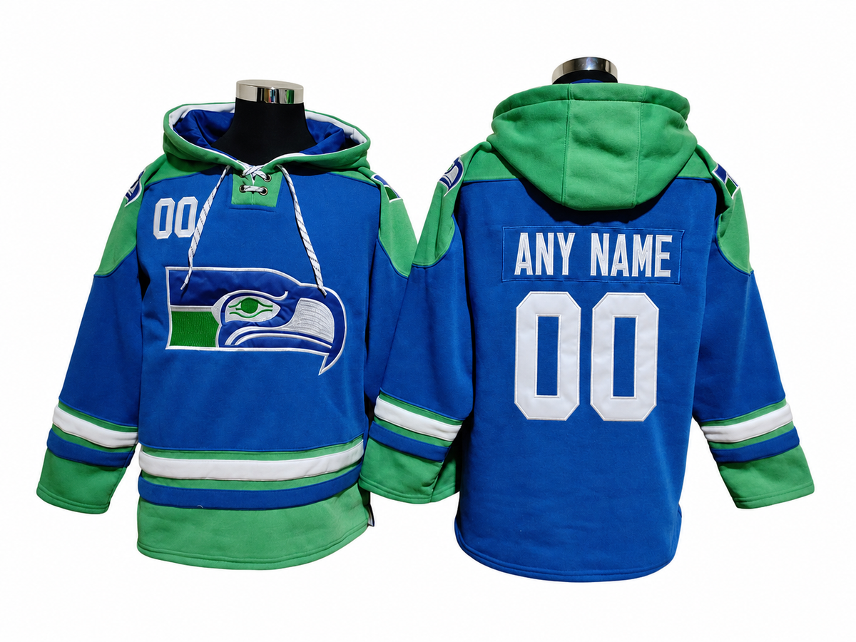 Blue/Green/White Hoodie Custom