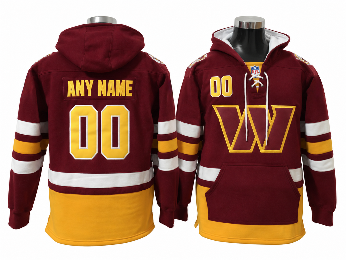 Burgundy/Gold/White Hoodie Custom