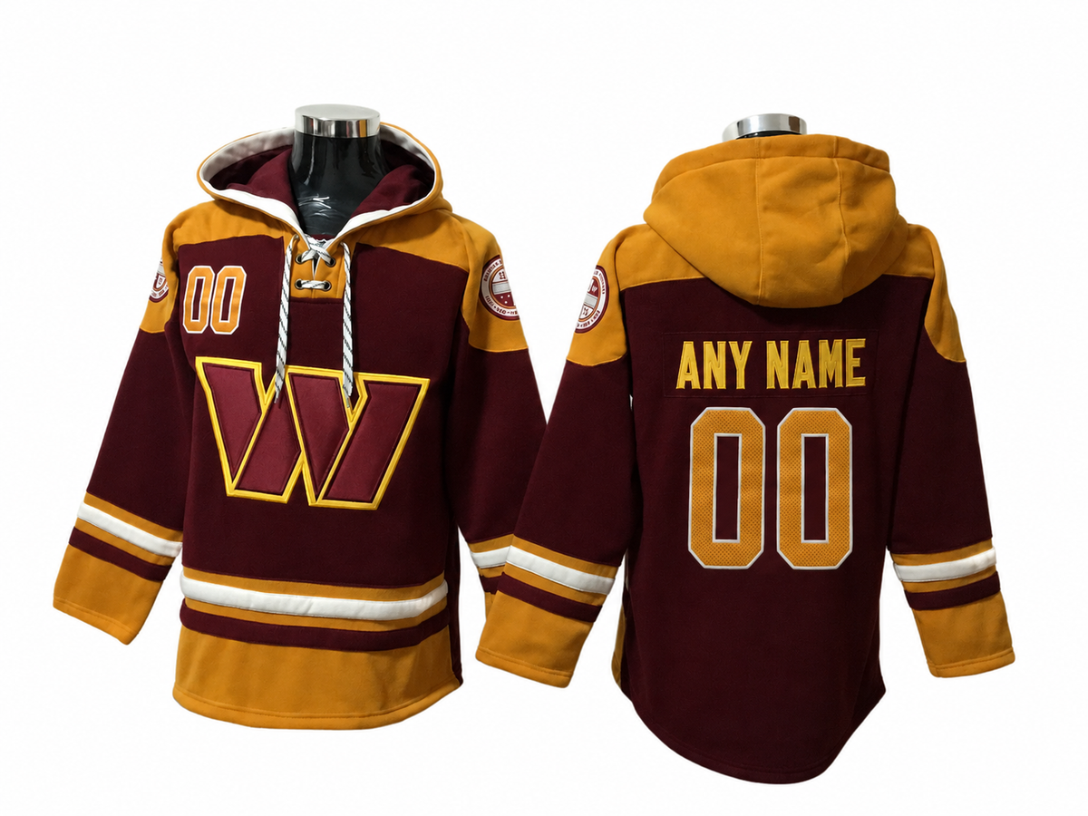 Burgundy/Gold/White Hoodie Custom