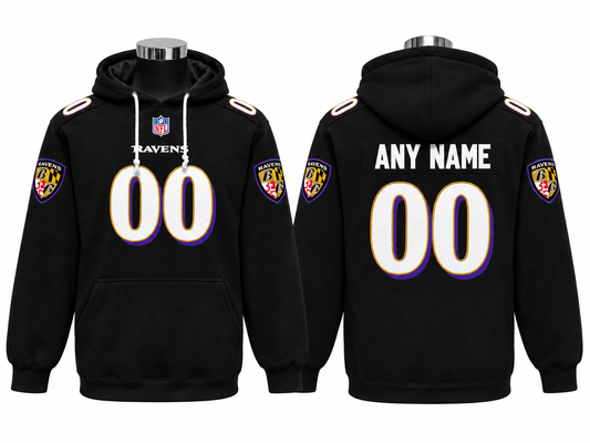 Black/Purple/White Hoodie Custom