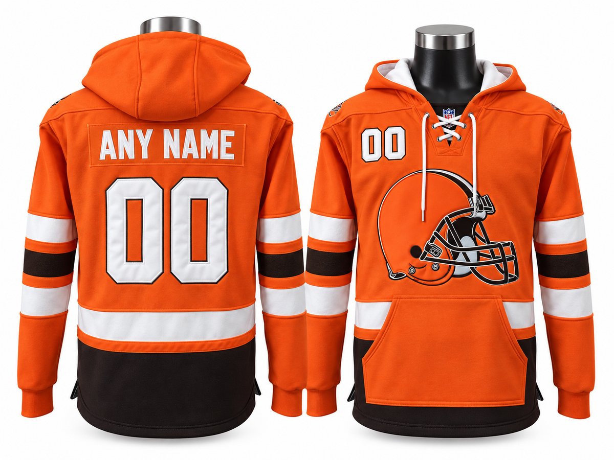 Orange/Brown/White Hoodie Custom