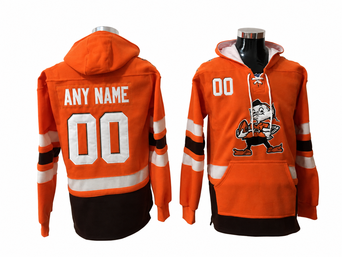 Orange/Brown/White Hoodie Custom