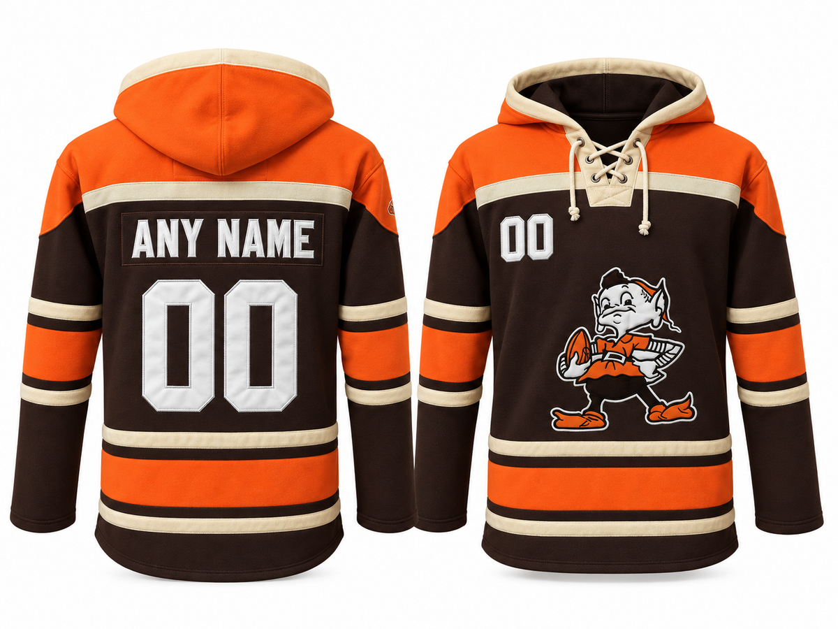 Brown/Orange/White Hoodie Custom