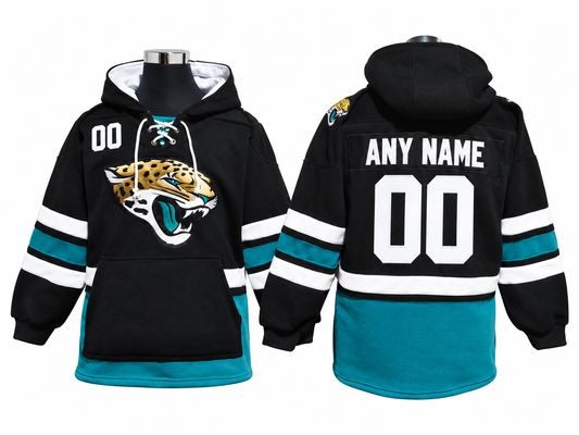 Black/Teal/White Hoodie Custom