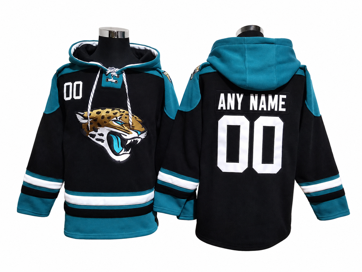 Black/Teal/White Hoodie Custom