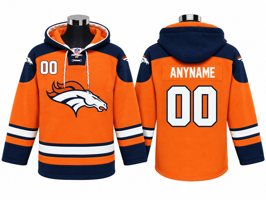 Orange/Navy/White Hoodie Custom