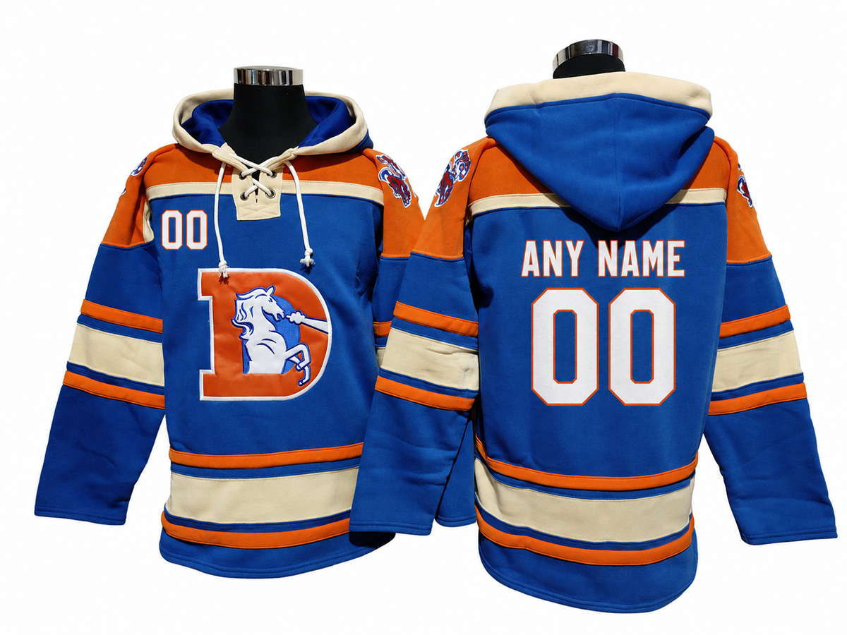 Royal Blue/Orange/White Hoodie Custom