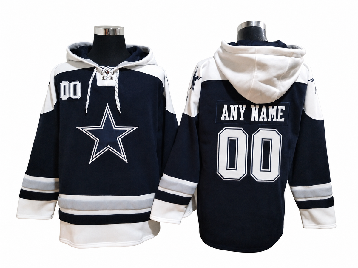 Navy/White/Silver Hoodie Custom