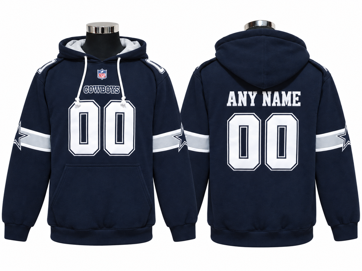Navy/White/Silver Hoodie Custom