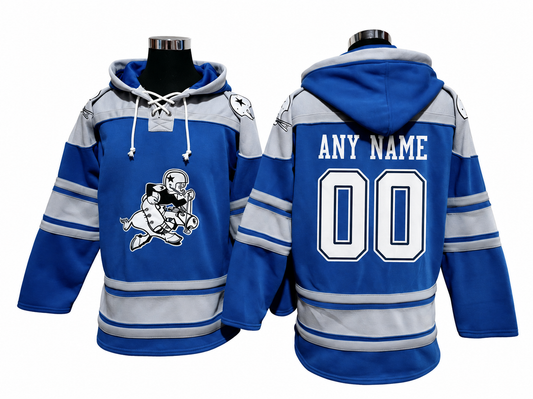 Royal Blue/Gray/White Hoodie Custom